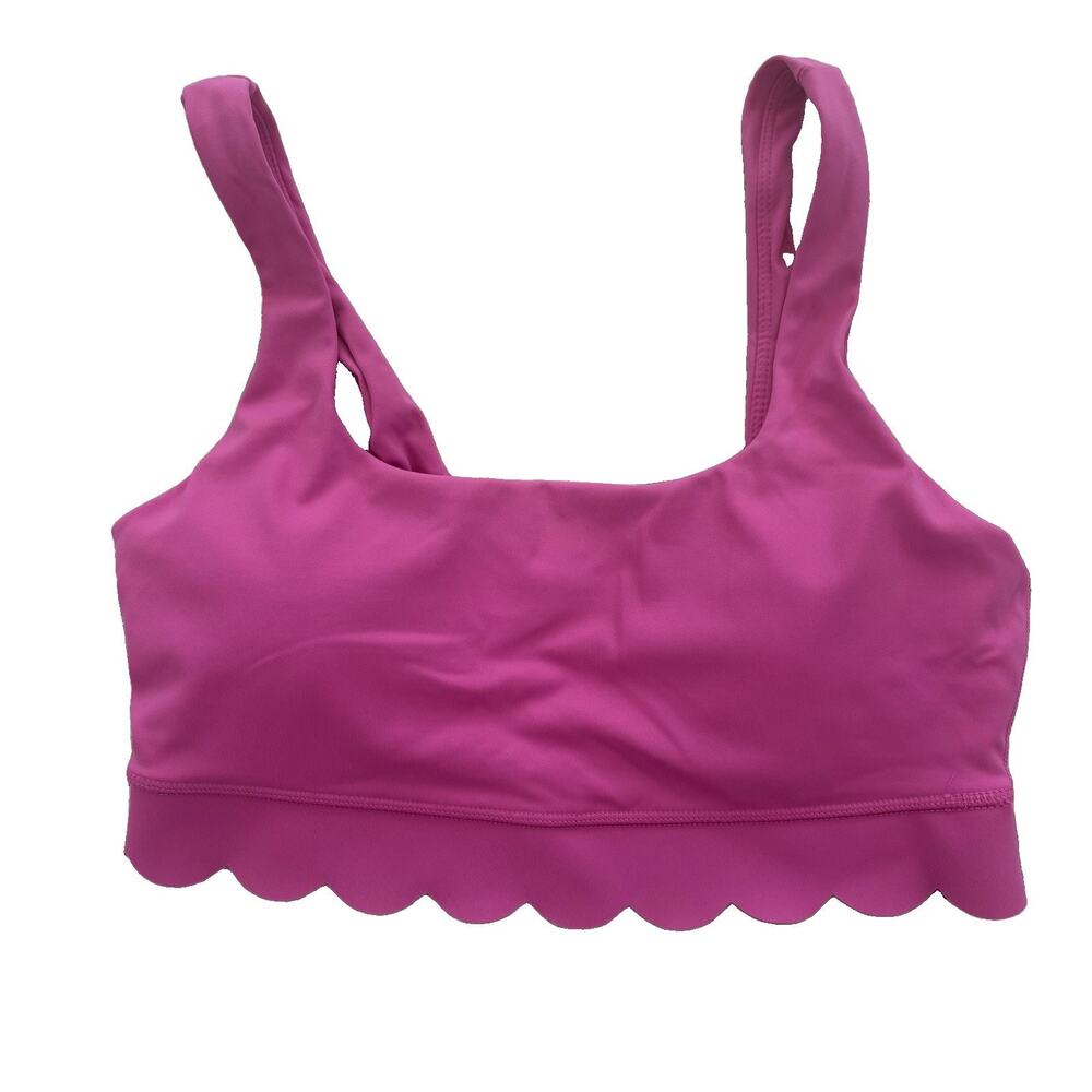 Joy Lab Pink Scalloped Sports Bra Women’s Size Small Athletic Yoga Cute